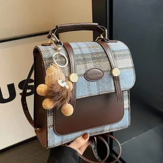 Vintage Double Strap Buckle Shoulder Bag Bagpack